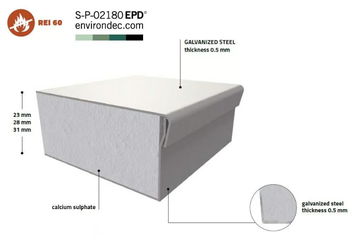 CALCIUM SULPHATE PANELS - Fully steel encapsulated panels by CBI Europe - view 3